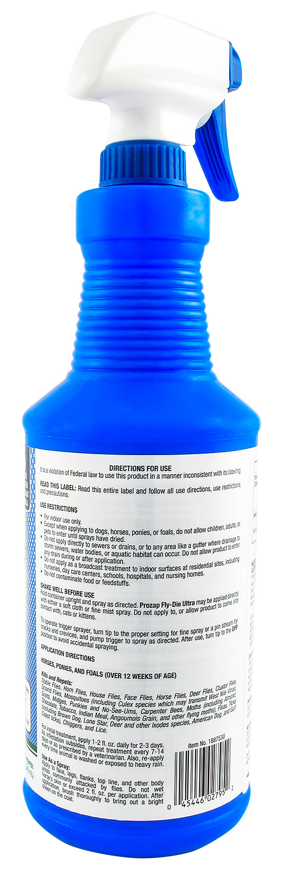 prozap fly-die ultra spray, quart