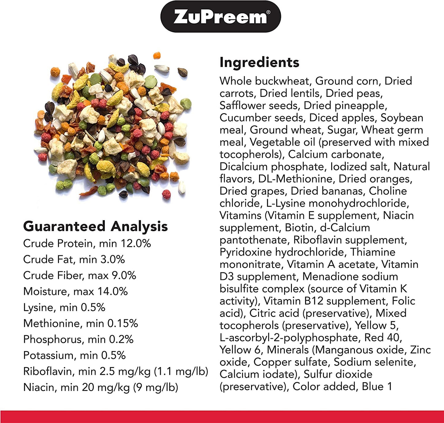 pure fun bird food for medium birds 2lb.