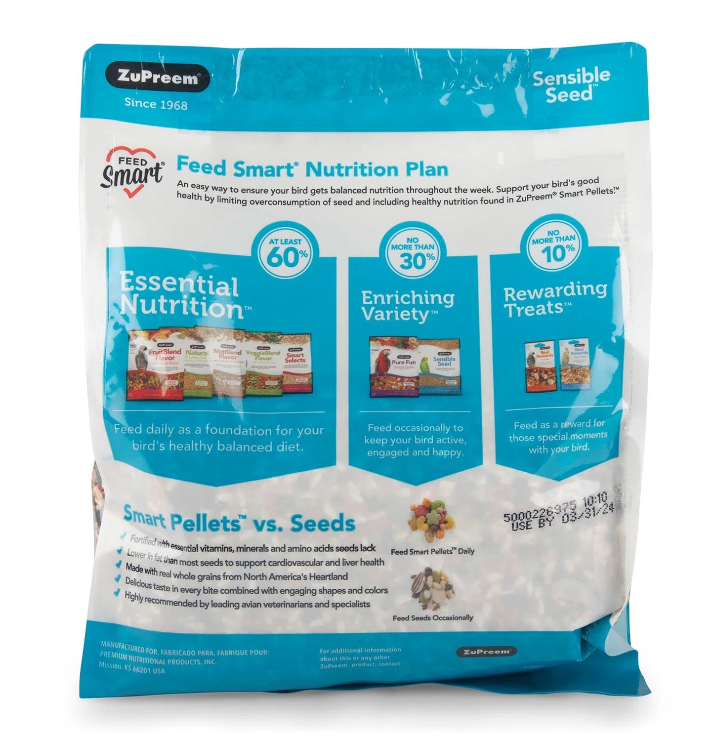 sensible seed bird food for medium birds 2 lb.