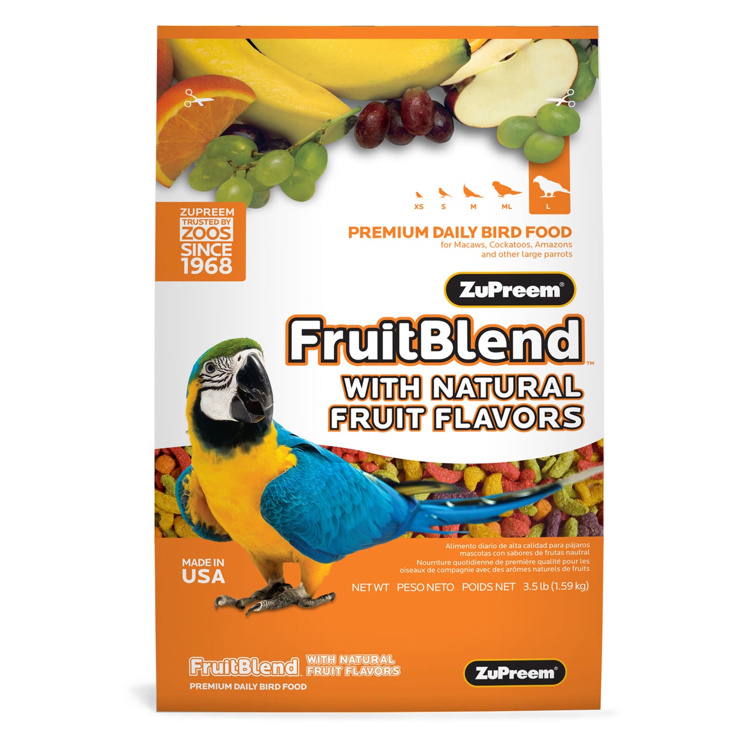 fruit blend, large parrot, 3.5 lb