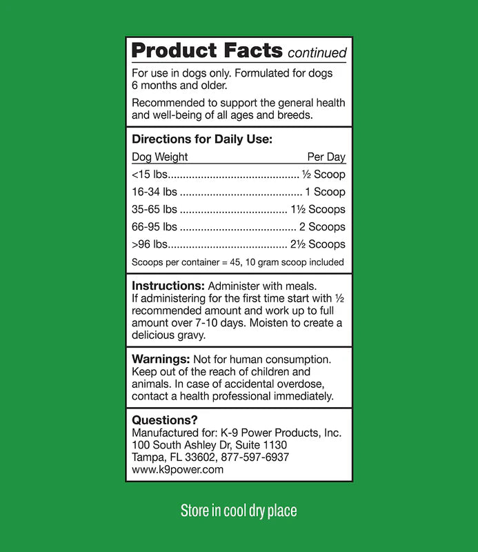 k9 power total k9, 1 lb
