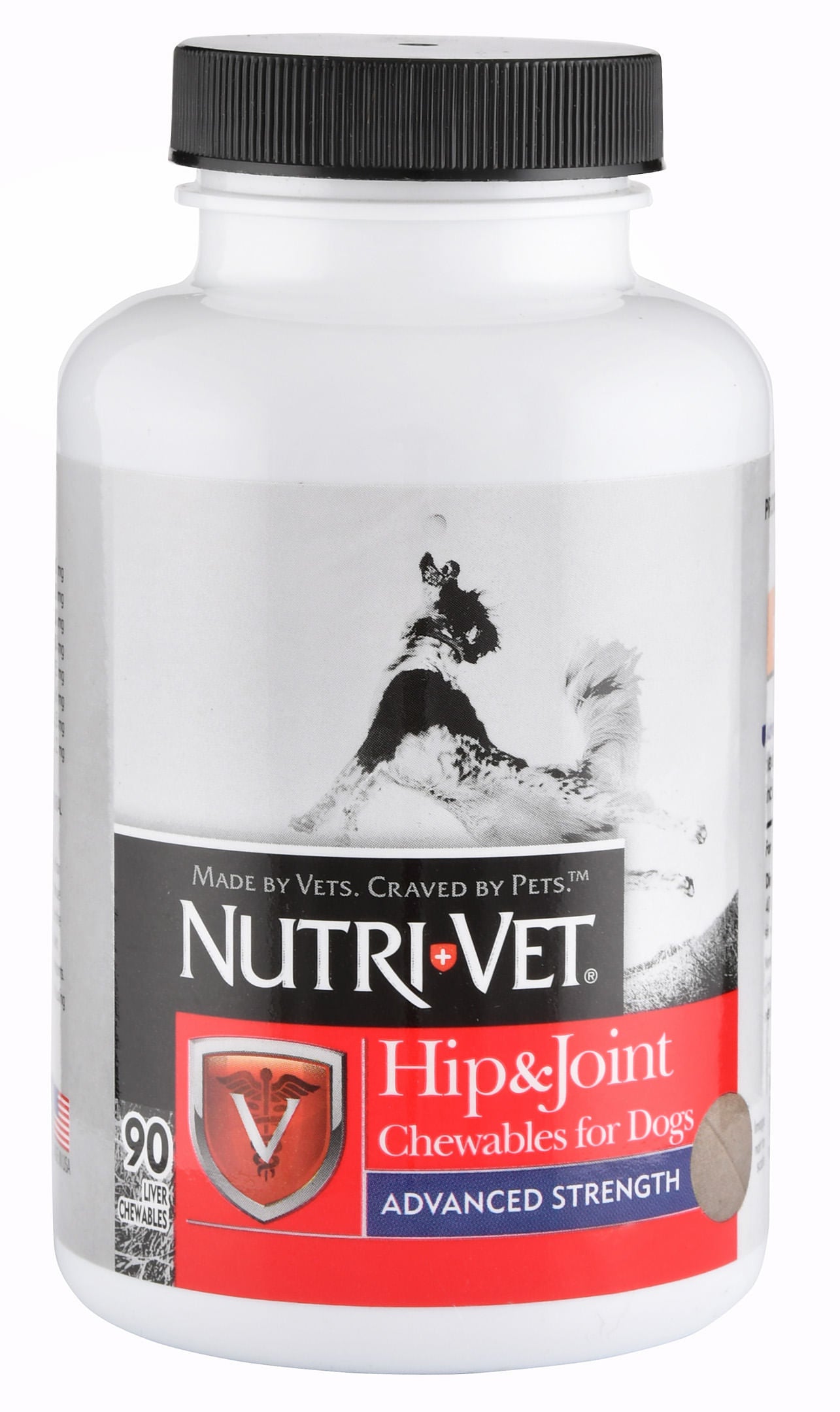 nutri-vet hip & joint advanced strength chewables for dogs, 90 count