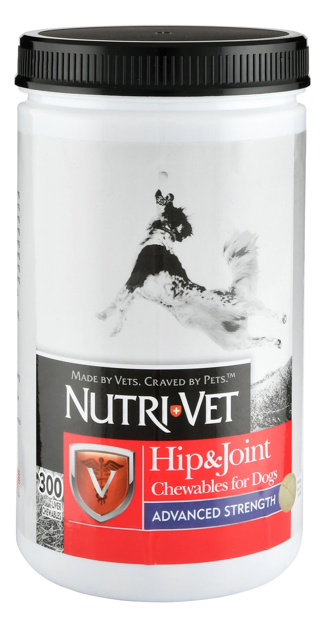 nutri-vet hip & joint advanced strength chewables for dogs, 300 count