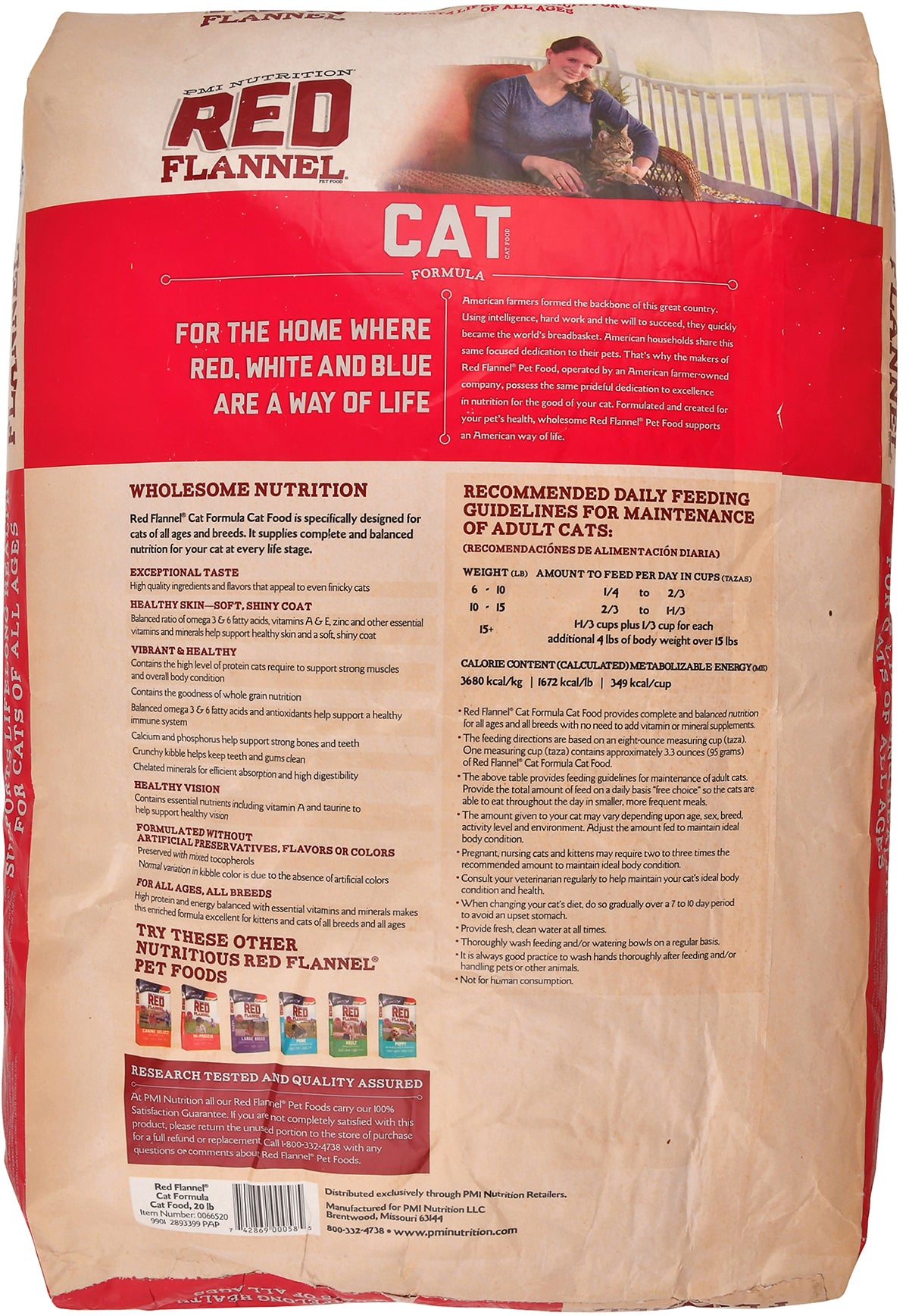 red flannel cat, 20 lb