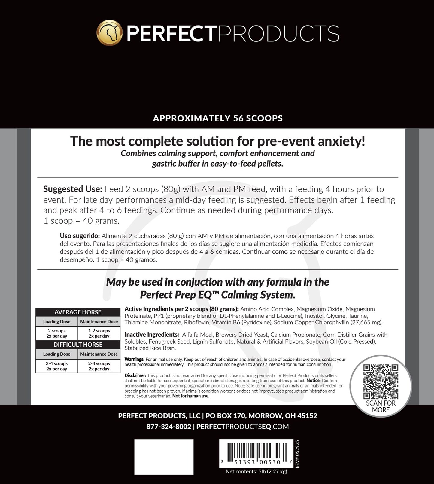 perfect prep eq sane & sound pellets 2 lb bag