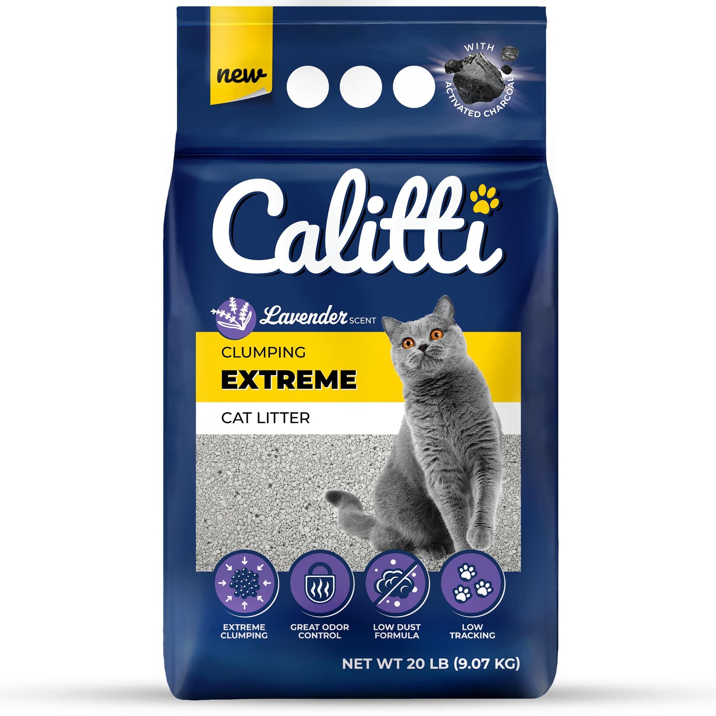 calitti extreme lavender ultra-absorbent cat litter 20 pound