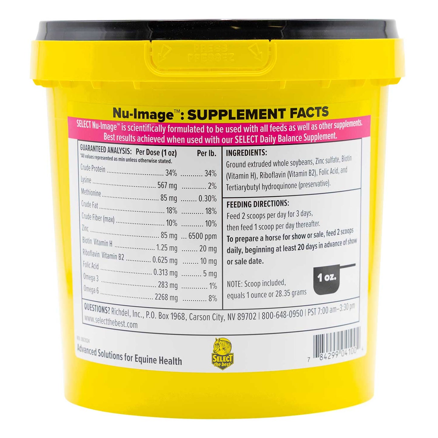 nu-image coat, mane & tail supplement, 10 lb