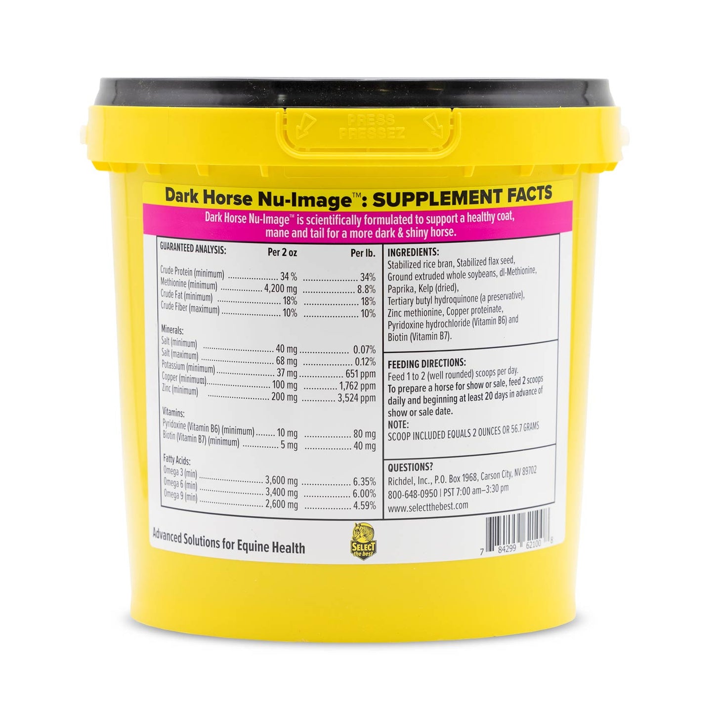 dark horse nu-image coat, mane & tail supplement, 10 lb