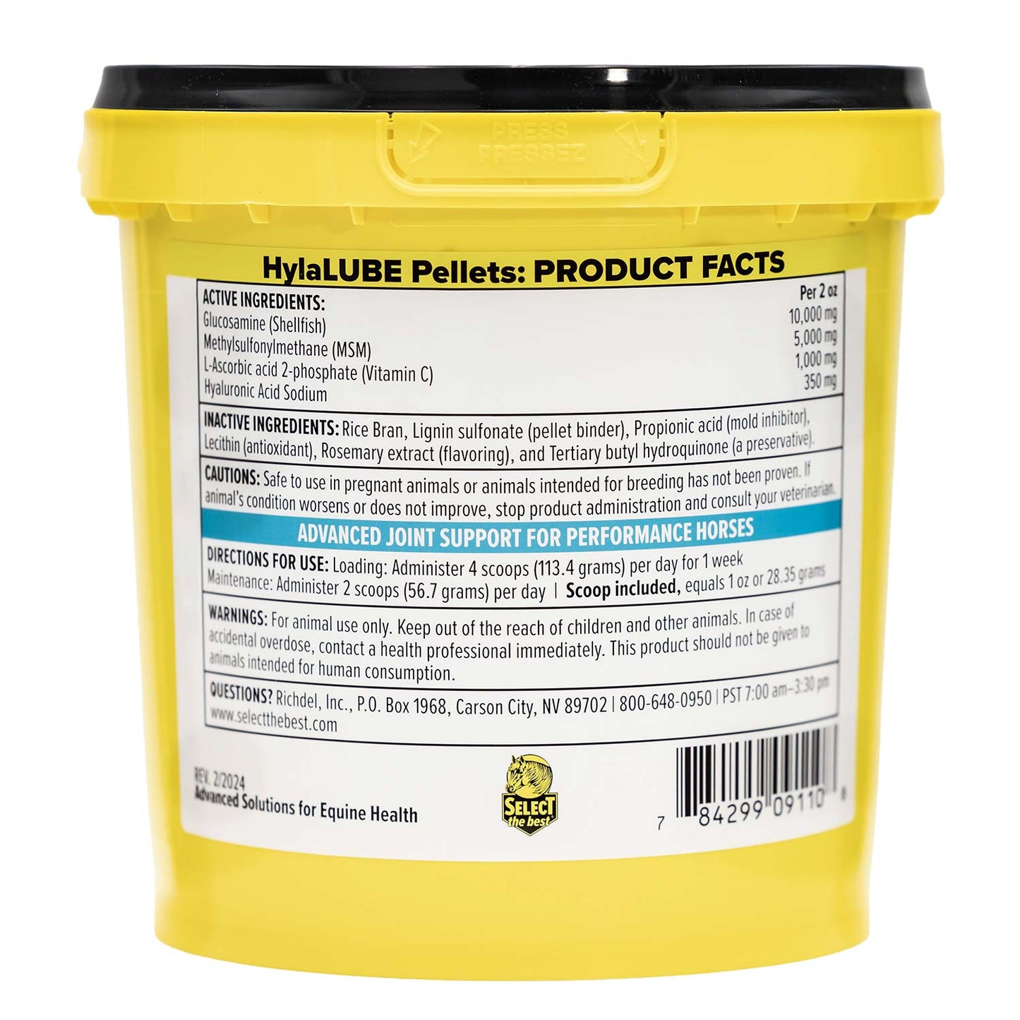 hylalube pellets hyaluronic acid supplement, 10 lb