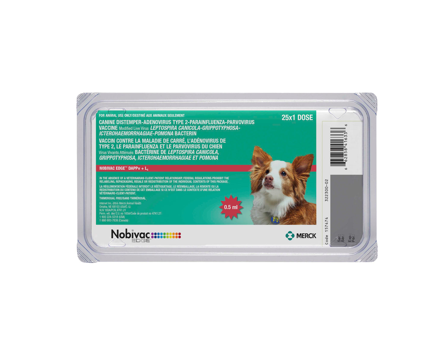nobivac edge dappvl4, 25 x 0.5ml