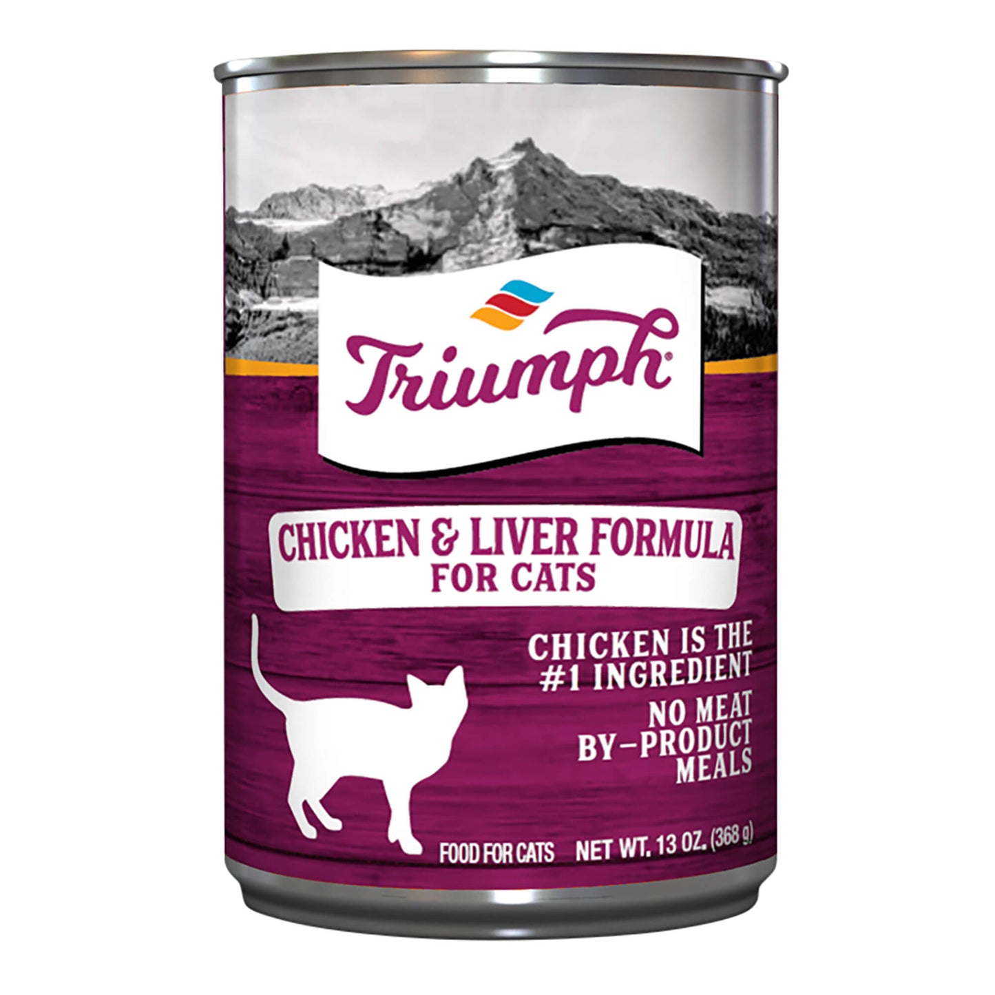 single triumph cat food, chicken & liver formula, 13 oz