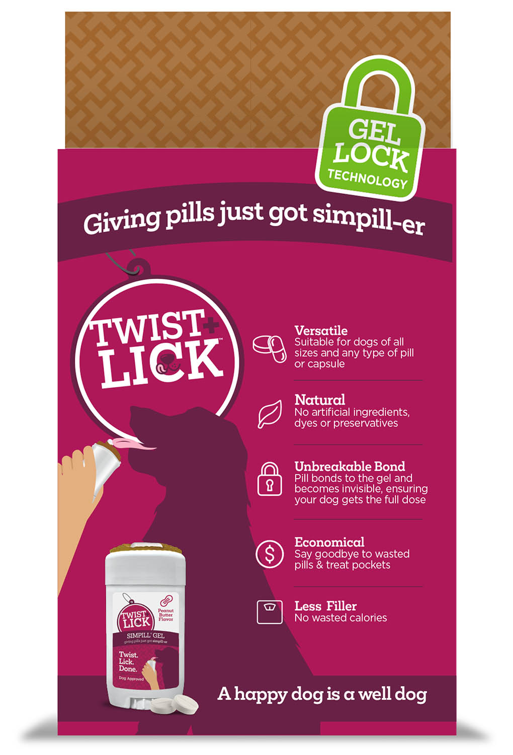 twist & lick simpill peanut butter flavor
