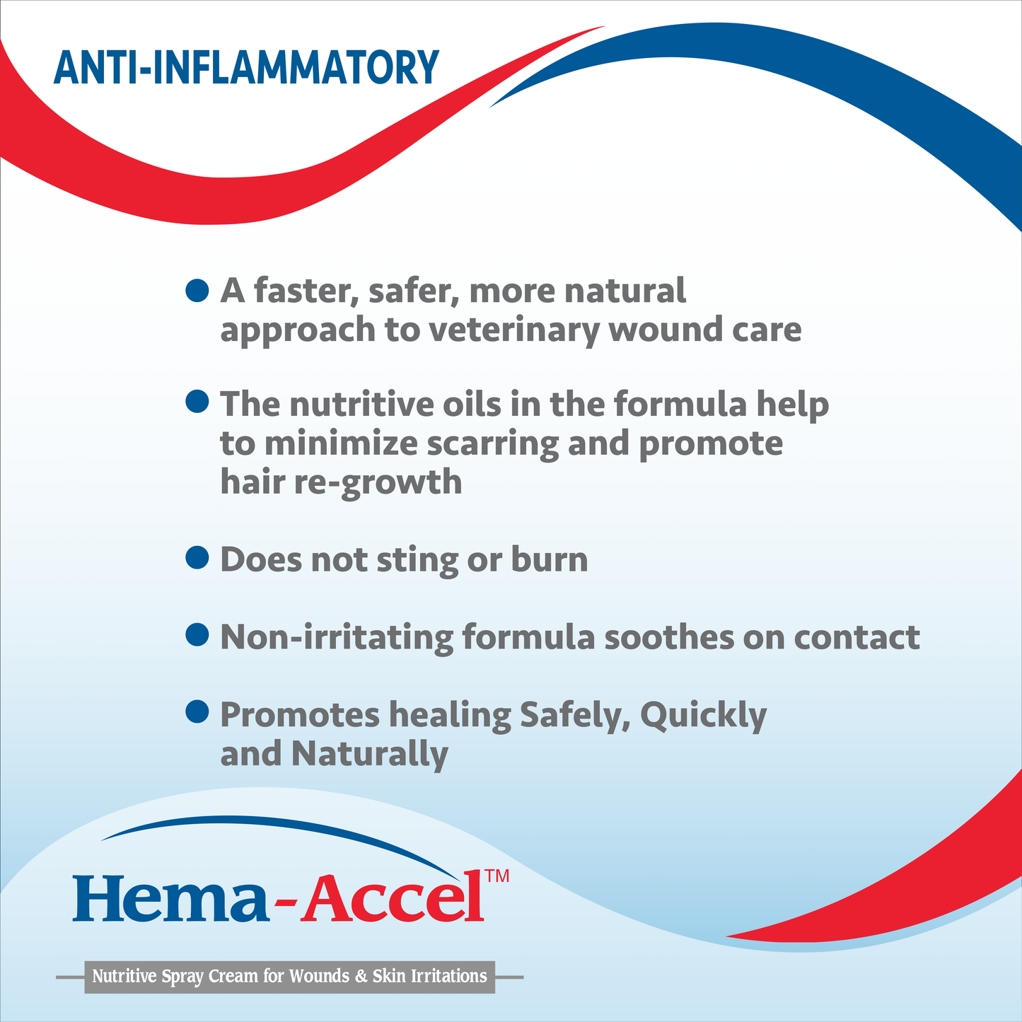 hema-accel equine all natural wound care spray, 16oz