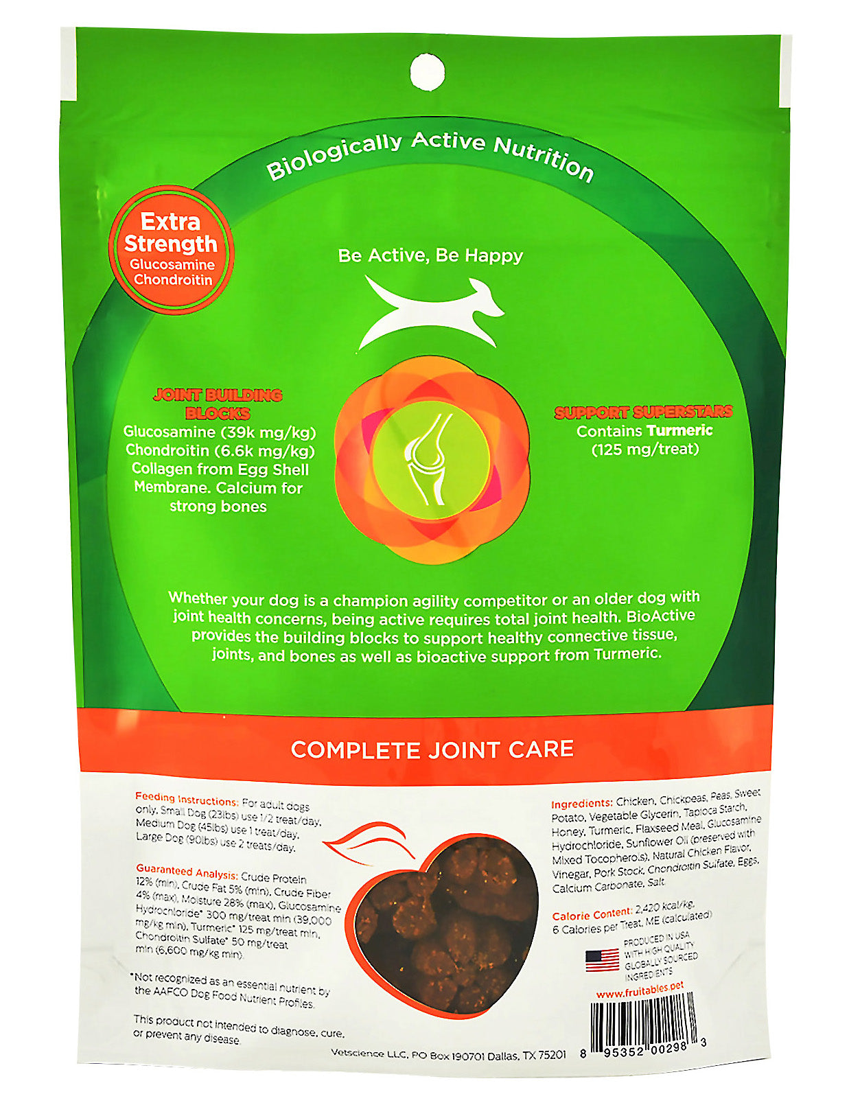 fruitables bioactive complete joint care treats, 6 oz