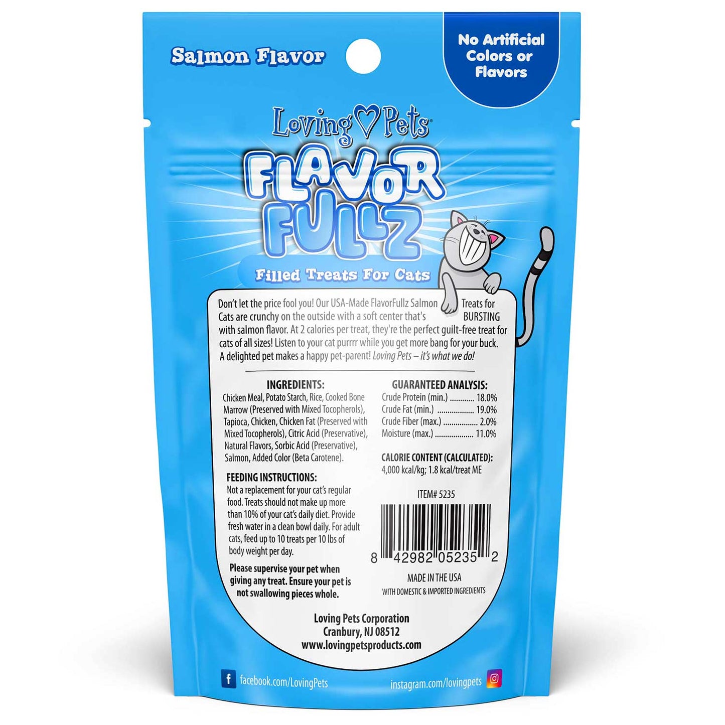 flavorfullz cat treats salmon, 3 oz.
