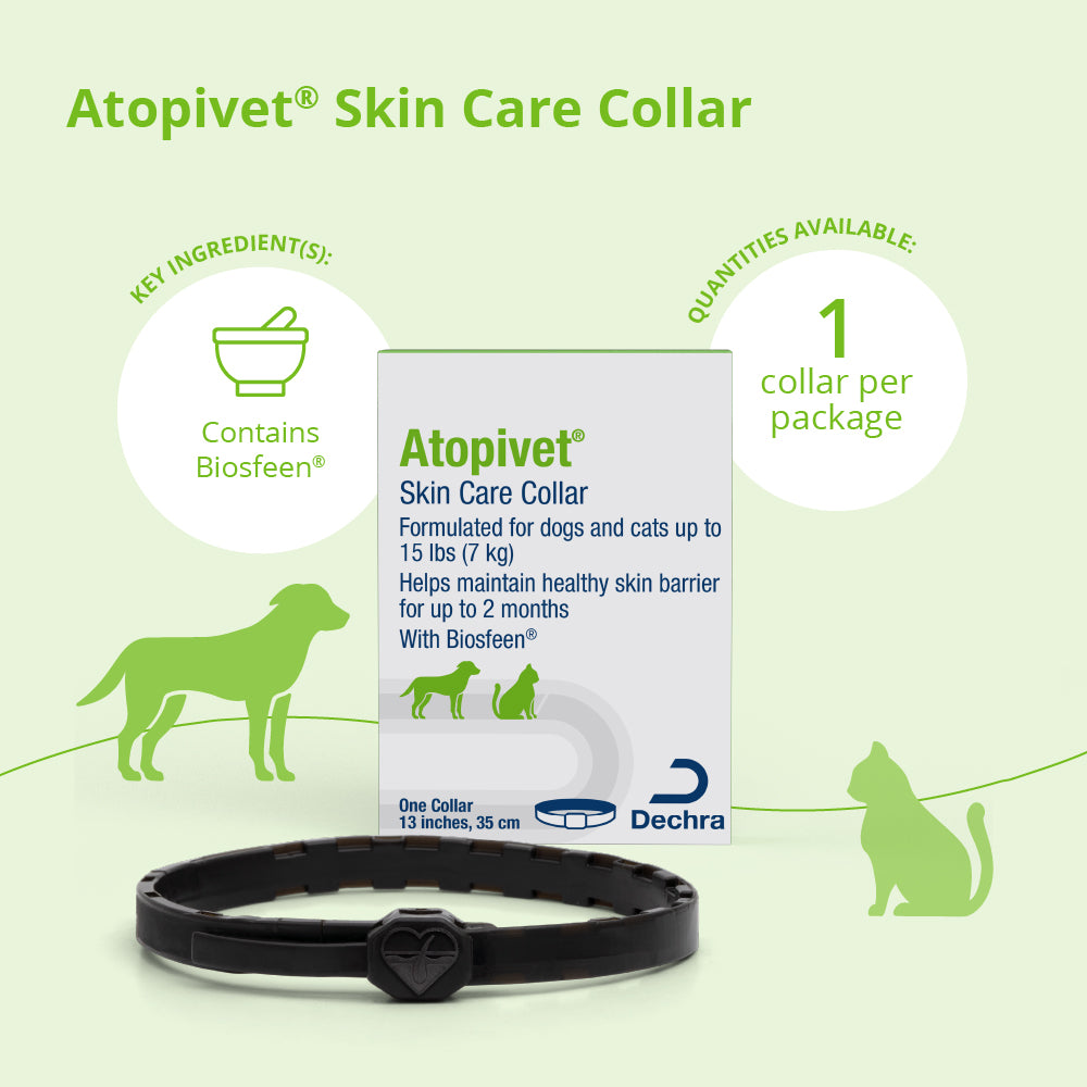 atopivet skin care collar, 13" collar, <22lbs