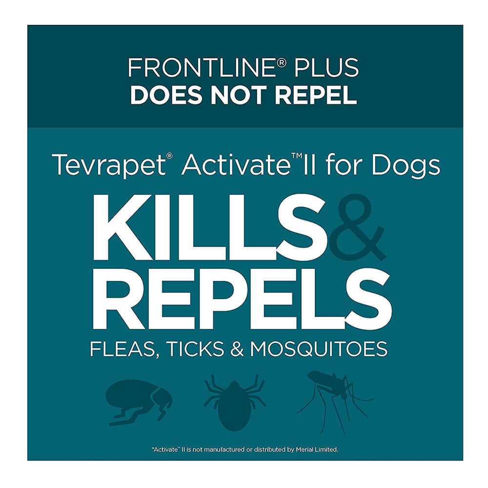 tevrapet activate ii for large dog 21-55 lbs, 4 month supply