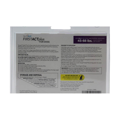 TevraPet FirstAct Plus for Dogs 45-88 lbs, 3 Month Supply