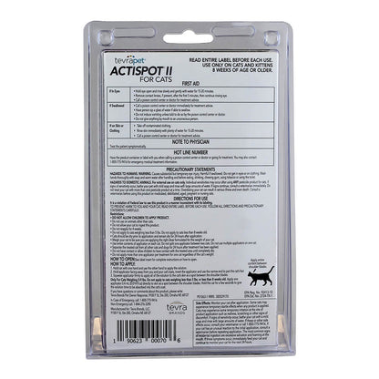 TevraPet Actispot II for Medium Cats 5-9 lbs, 6 Month Supply