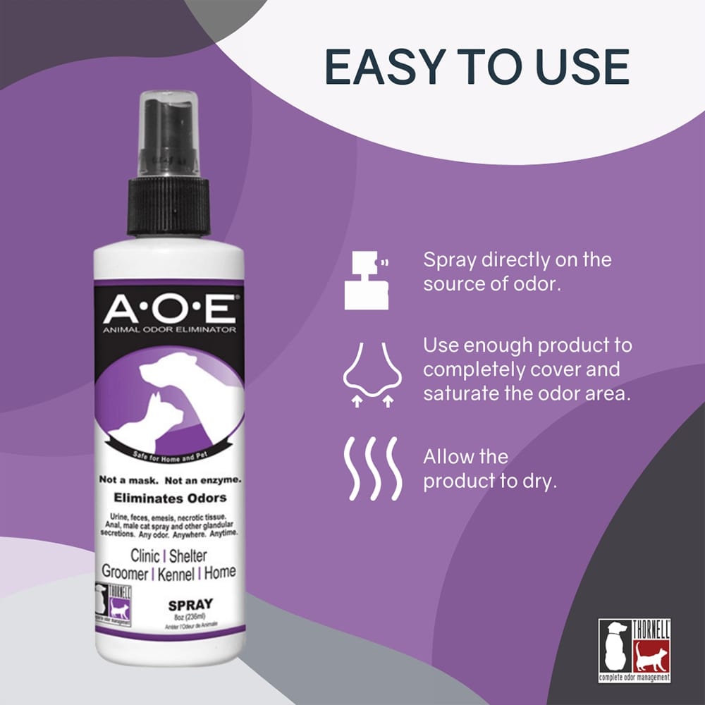 a.o.e. animal odor eliminator spray  8 fl oz