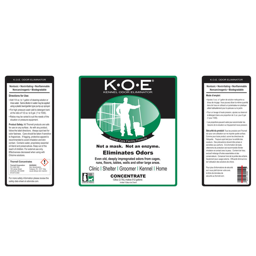 thornell k.o.e kennel odor eliminator  1 gallon