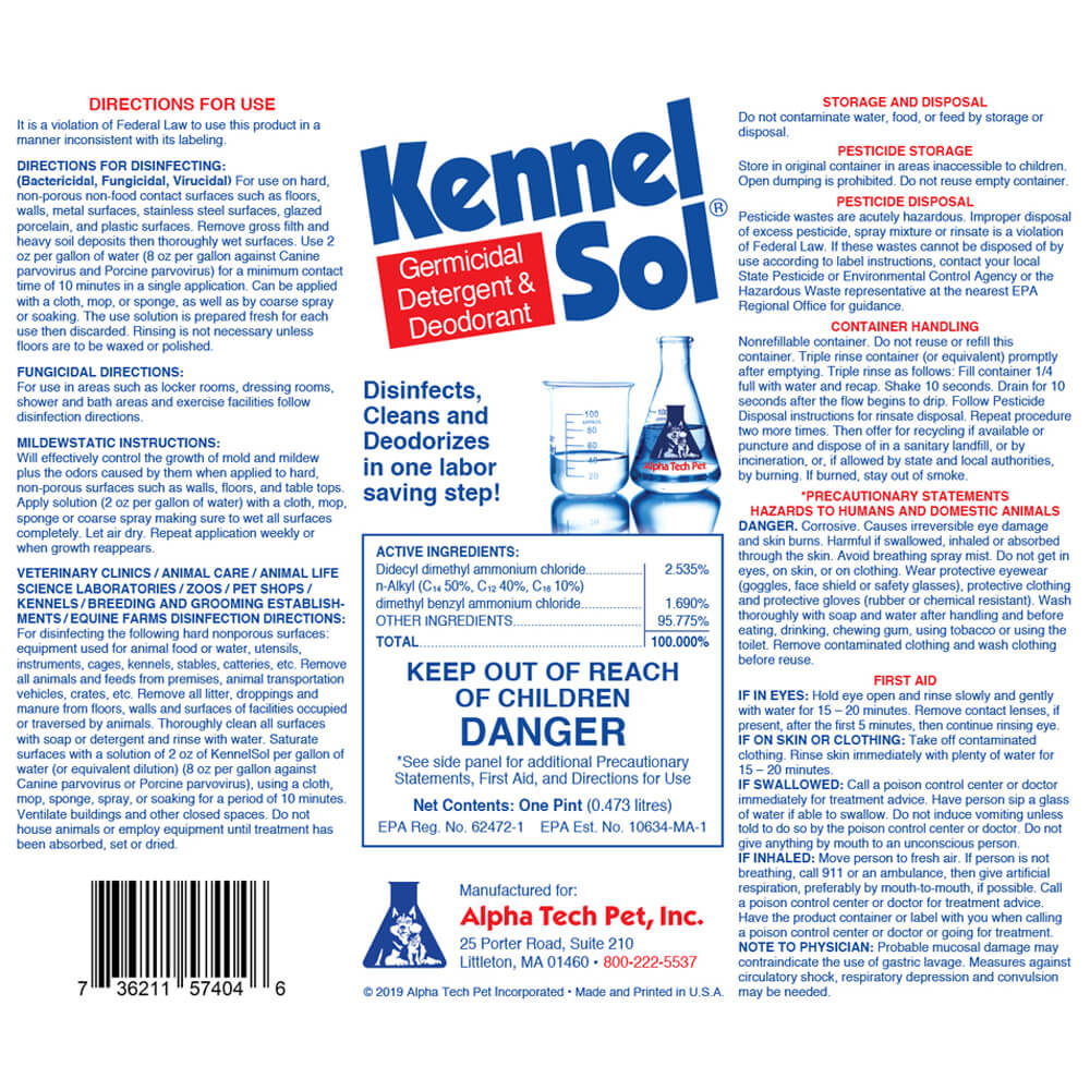 kennelsol germicidal detergent & deodorant  1 pint