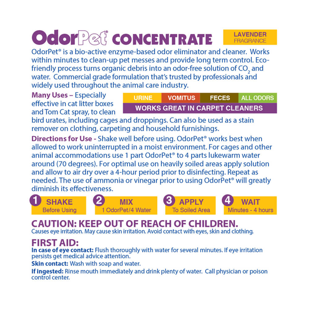odorpet - 1/2 gal  lavender scent