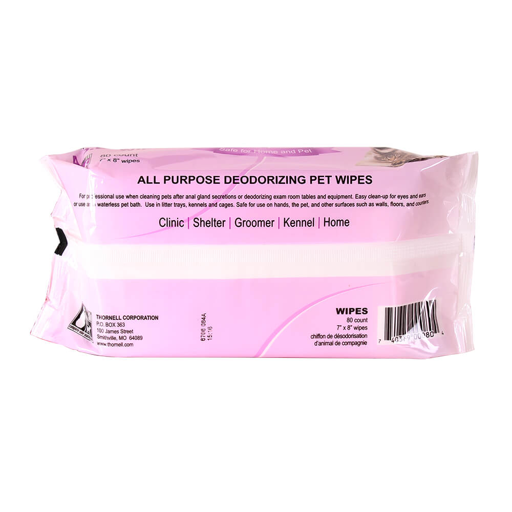 a.o.e all purpose deodorizing pet wipes  80 ct