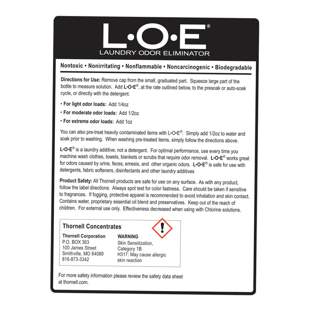 l.o.e. laundry odor eliminator concentrate, 32 oz