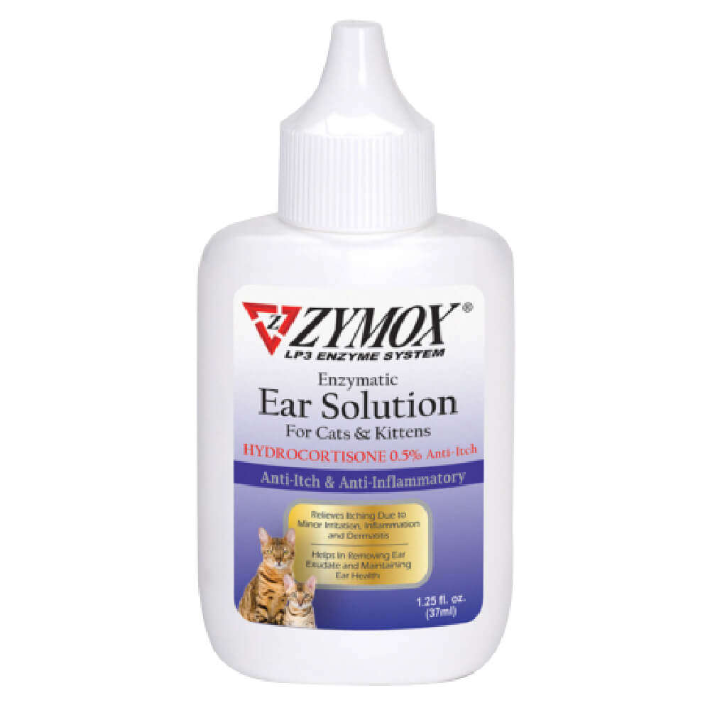 zymox cat/kitten ear solution w/.5% hc 1.25oz