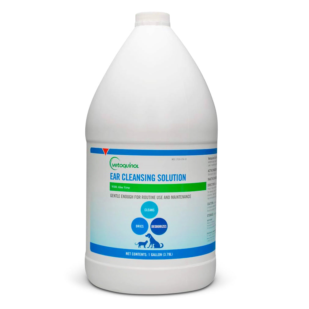 vetoquinol care ear cleansing solution with aloe  1 gallon