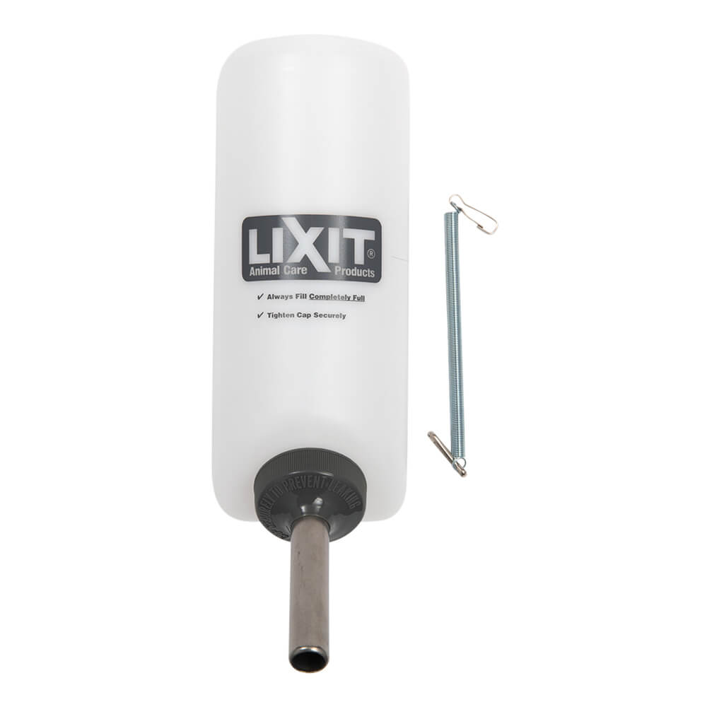 lixit plastic water bottle and tube, 32 oz