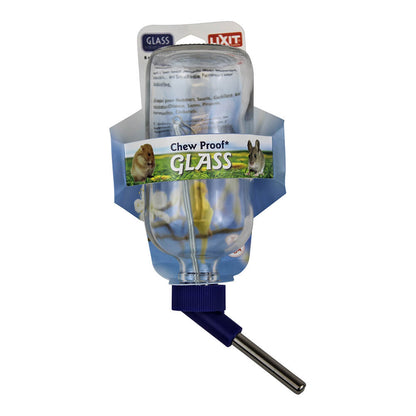 Glass Water Bottle  tube  stopper 8oz LBG8