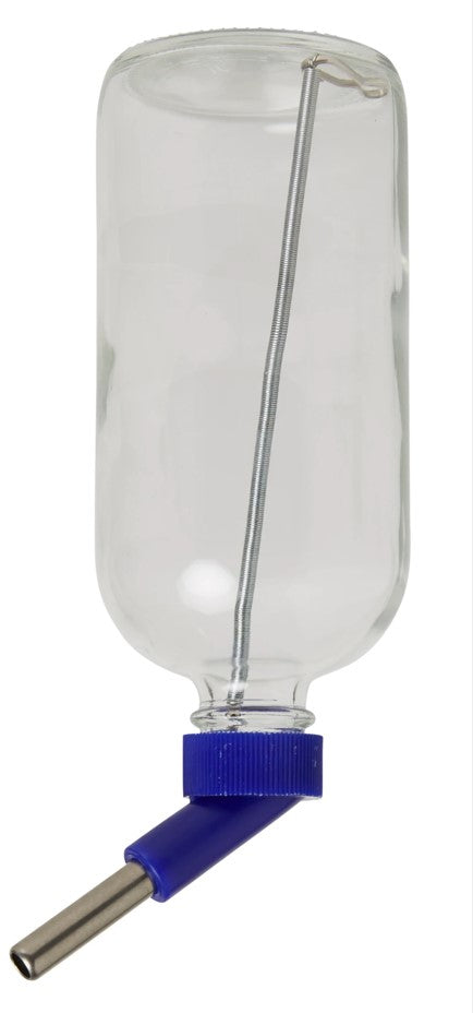 lixit glass water bottle and tube,stopper 16 oz  lbg16