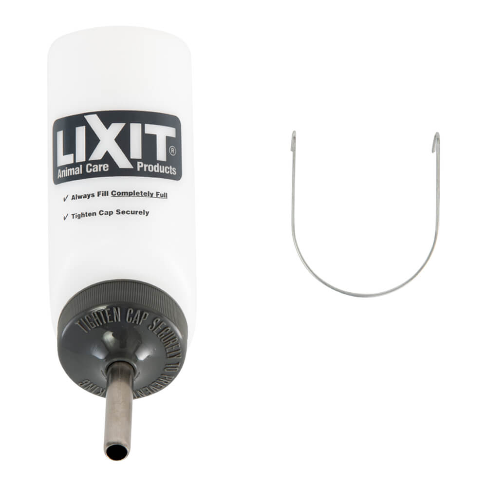 lixit plastic wide mouth bottle, 8 oz