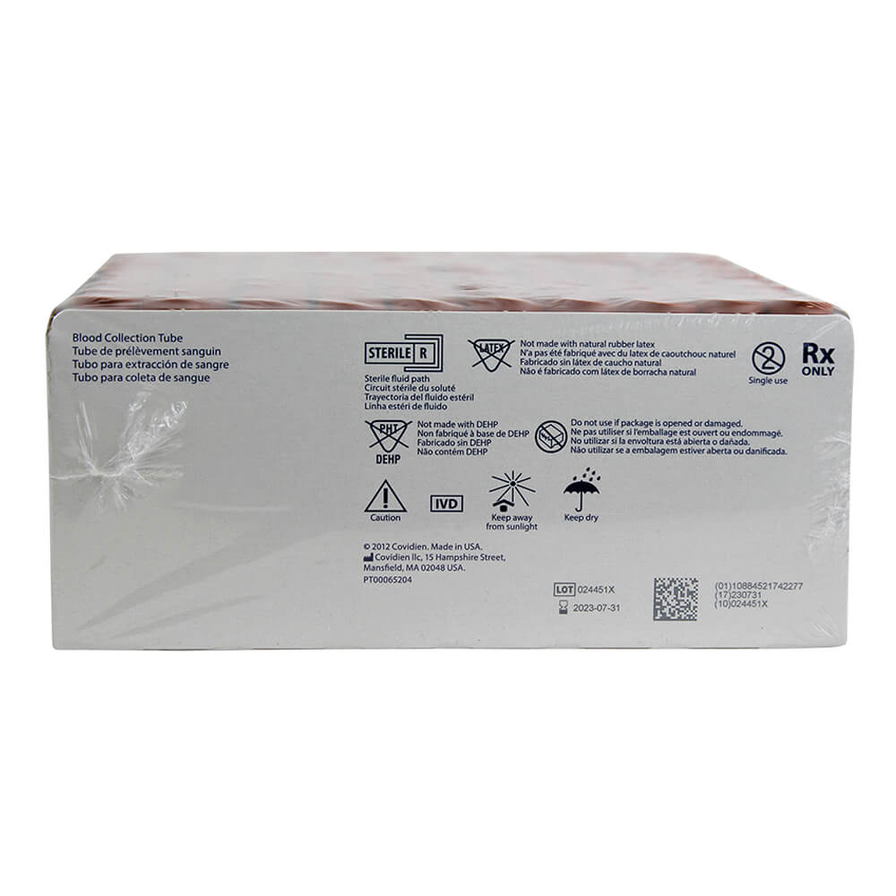 rx monoject blood collection tubes  100 count