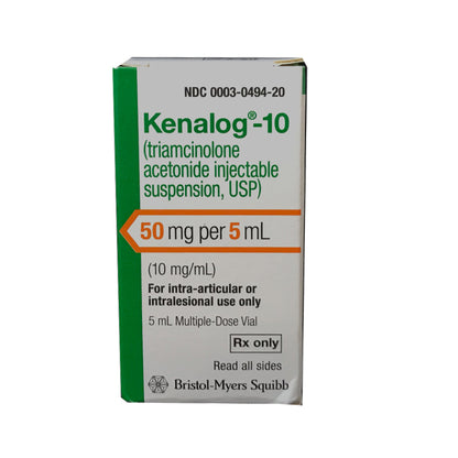 Rx Triamcinolone Acetonide Injectable Suspension, USP 50mg per 5ml