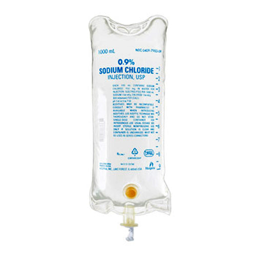 rx sodium chloride 0.9% x 1000ml bag