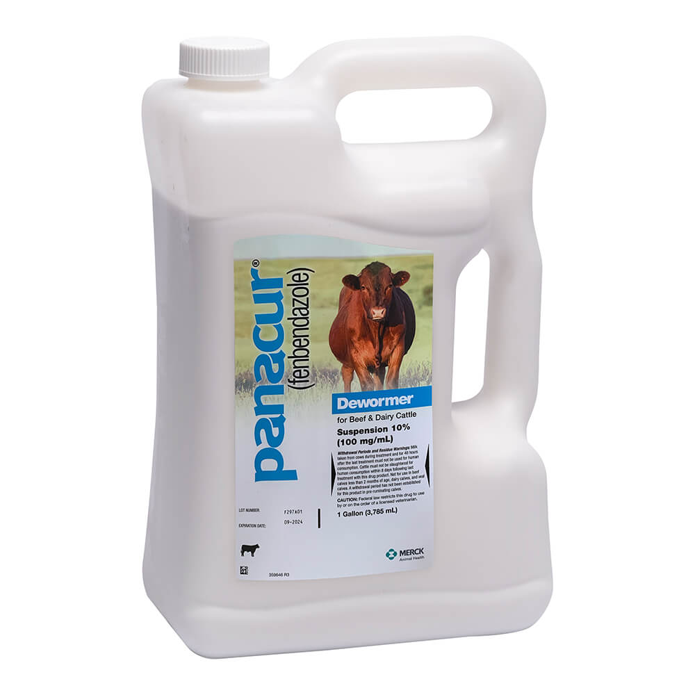 rx panacur beef & dairy cattle dewormer suspension 10% x 1 gallon