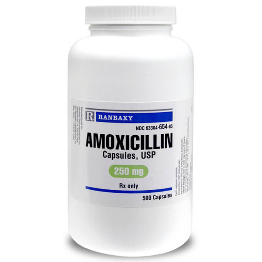 Rx Amoxicillin Capsules  250 mg x 500 ct