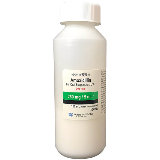 Rx Amoxicillin 50mg/ml x 15ml suspension