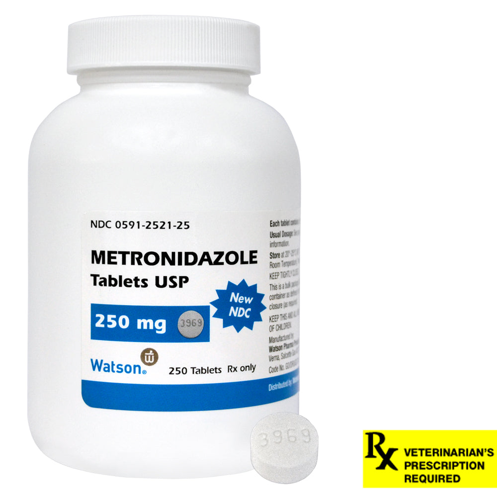 rx metronidazole 250 mg x 250 tablets