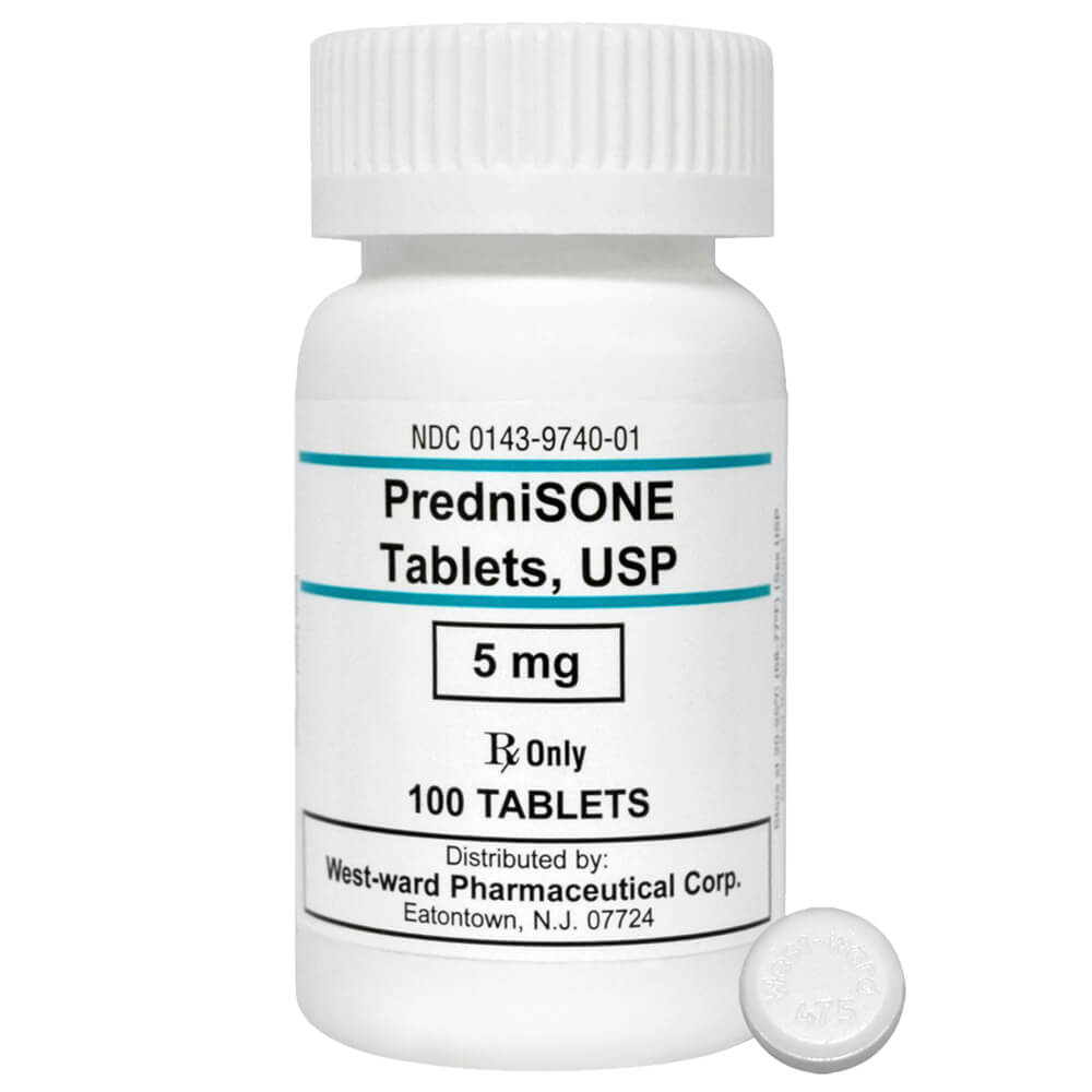 rx prednisone 5mg x 100 tablets