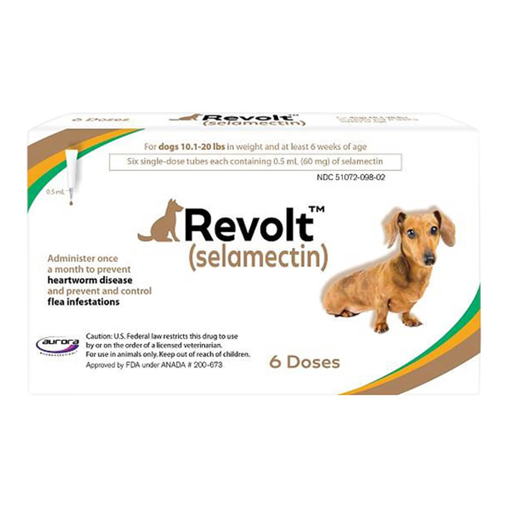 rx revolt (selamectin)  dog 10.1-20 lbs  6pk