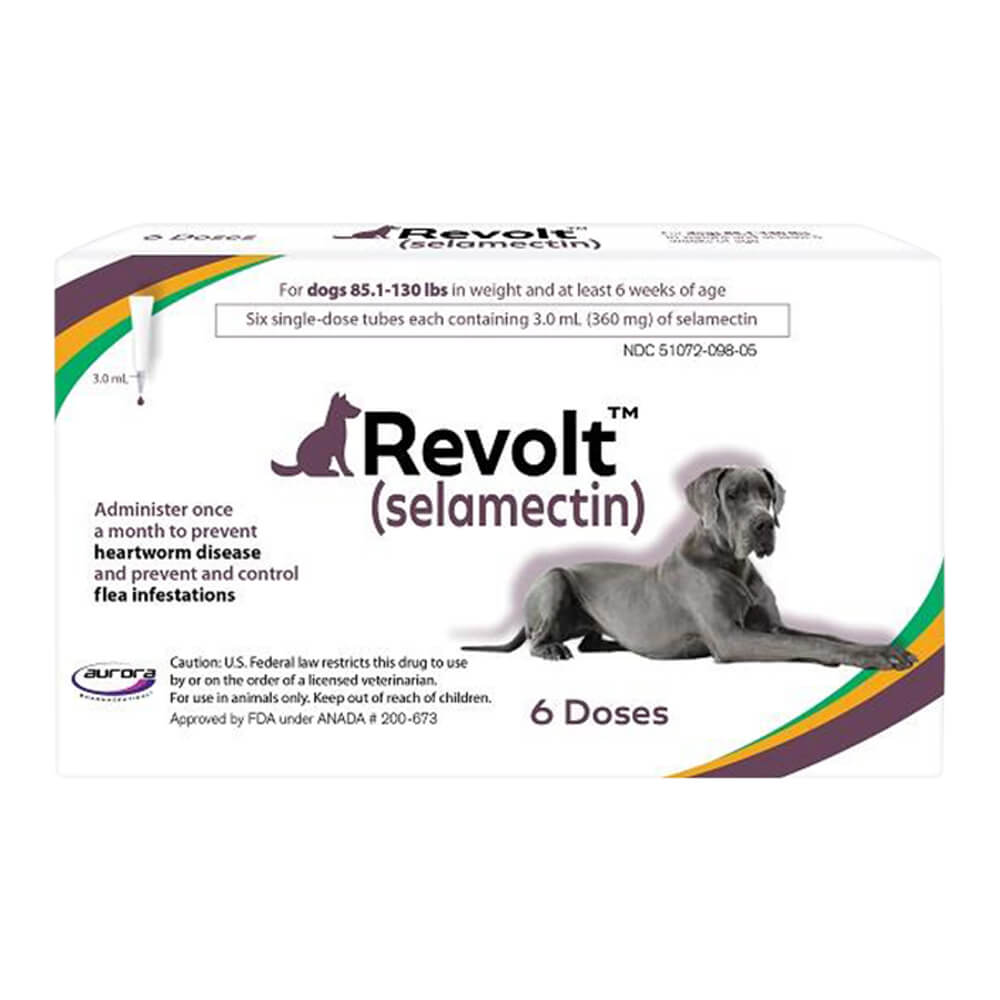 rx revolt (selamectin) dog 85.1-130 lbs  6pk
