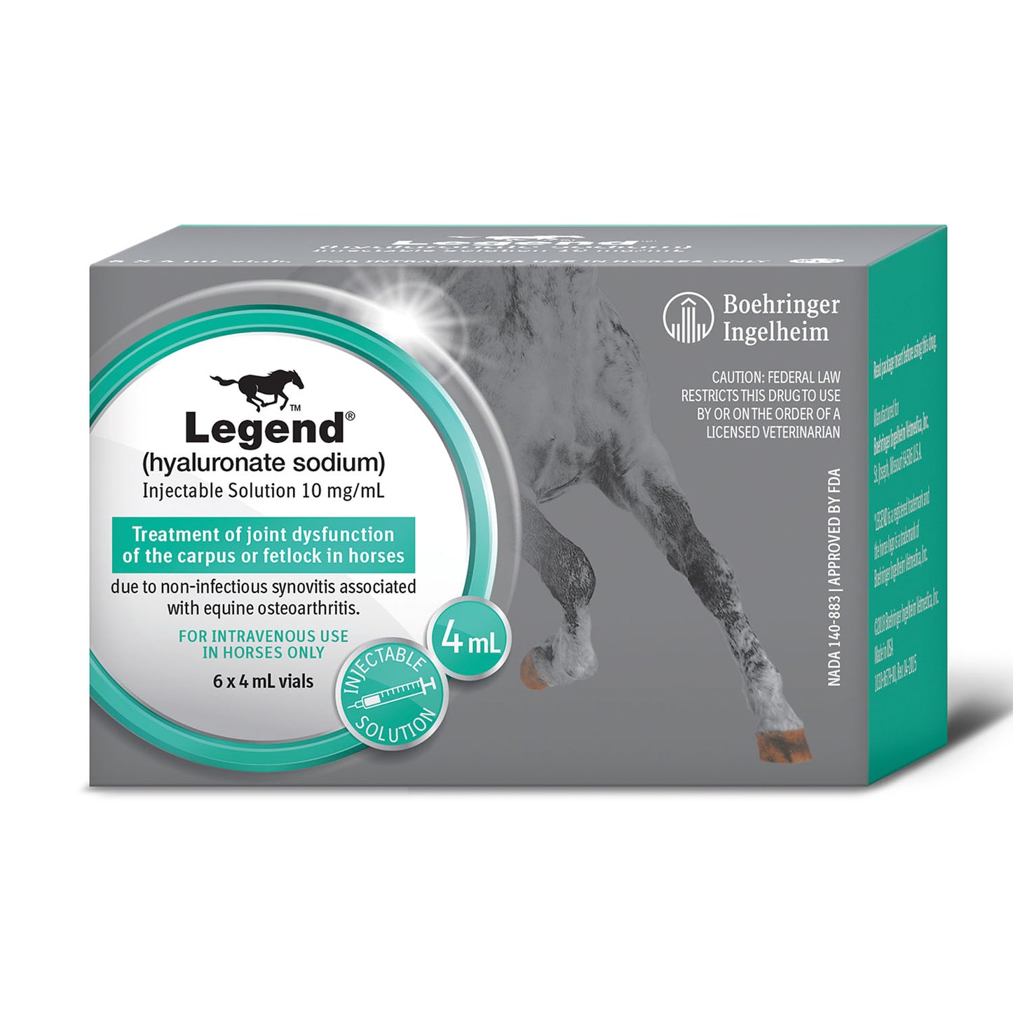rx legend injectable solution, 10mg/ml x 4 ml