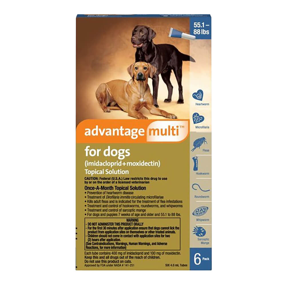 rx advantage multi for dogs 55.1-88 lbs (blue) x 6 month