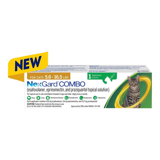 Rx Nexgard Combo Topical for Cats, 5.6-16.5lbs, Single