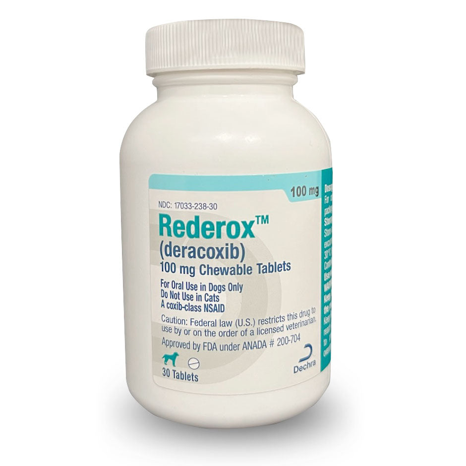 rx rederox (deracoxib) 100mg chewable tablets, 30ct