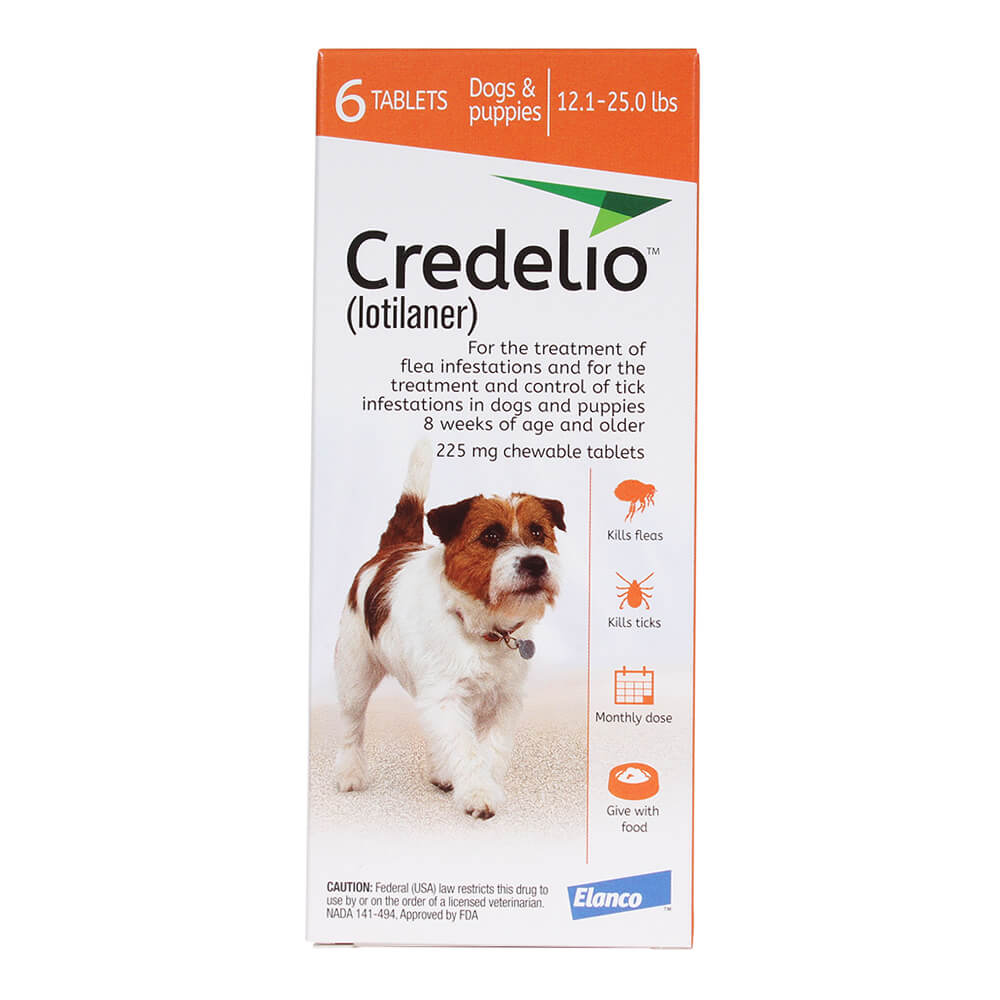 rx credelio 12.1-25 lbs (orange) x 6 tablet